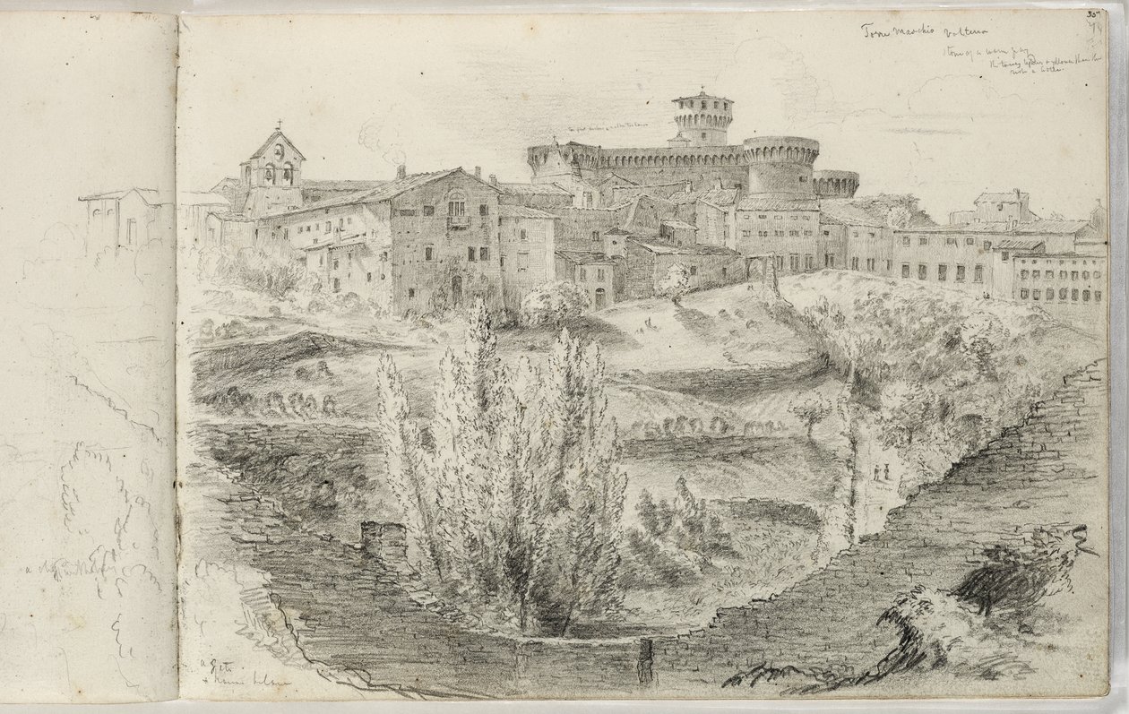 La Rocca Nuova (o Torre Maschio, Volterra) da Thomas Cole