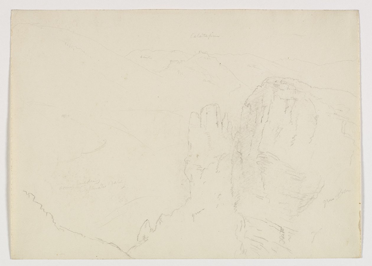 Vista di Calatafimi da Segesta, Sicilia, 1842 da Thomas Cole