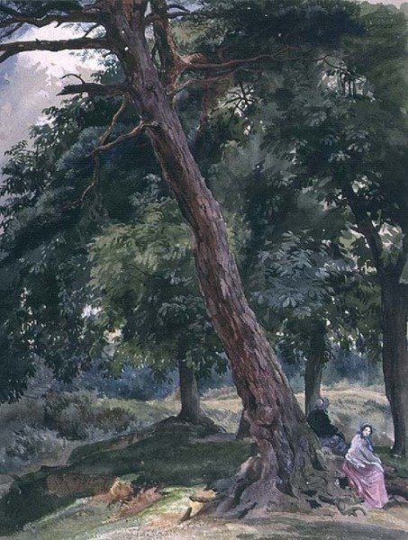 Paesaggio con alberi e figure da Thomas Collier