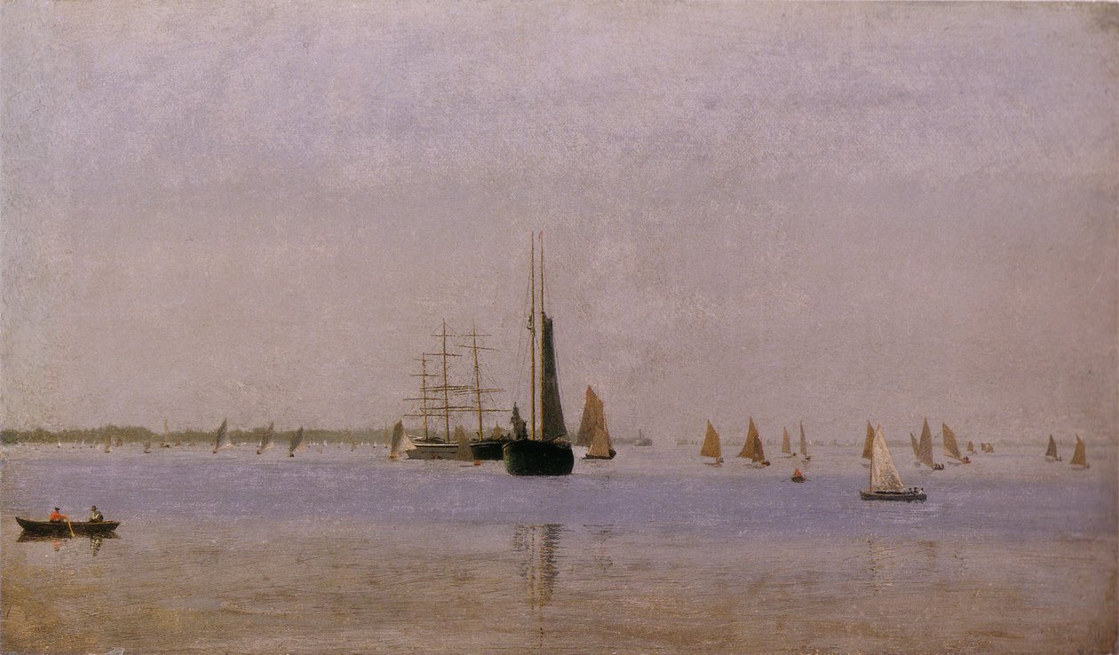 Navi e barche a vela sul Delaware da Thomas Eakins