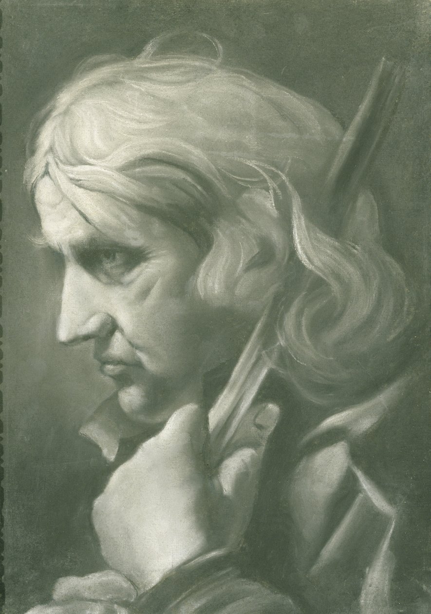 Un uomo appoggiato a un bastone, c.1760 da Thomas Frye