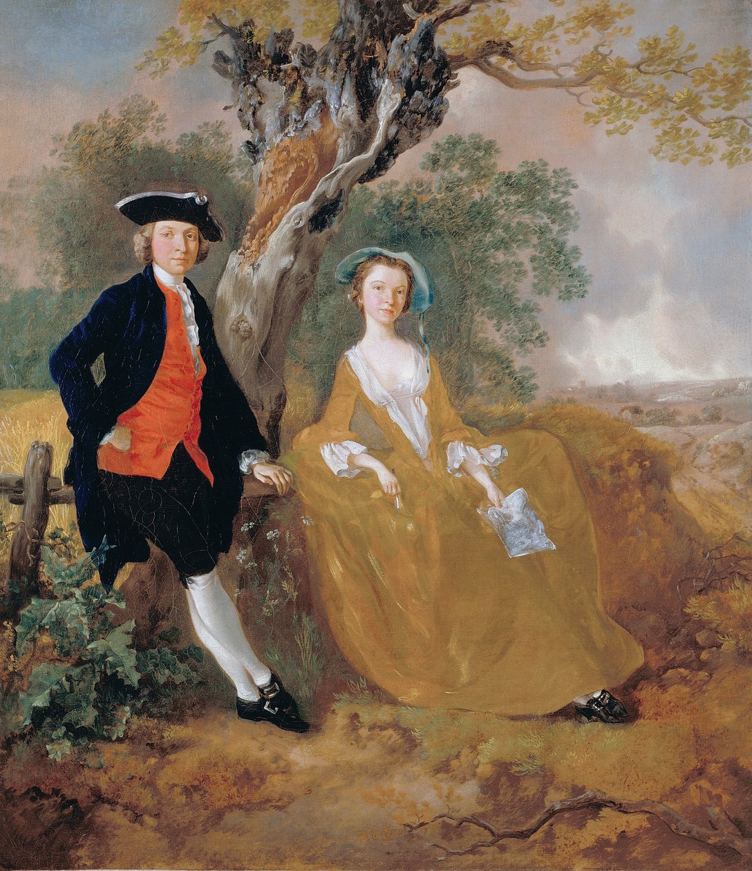 Una coppia in un paesaggio da Thomas Gainsborough