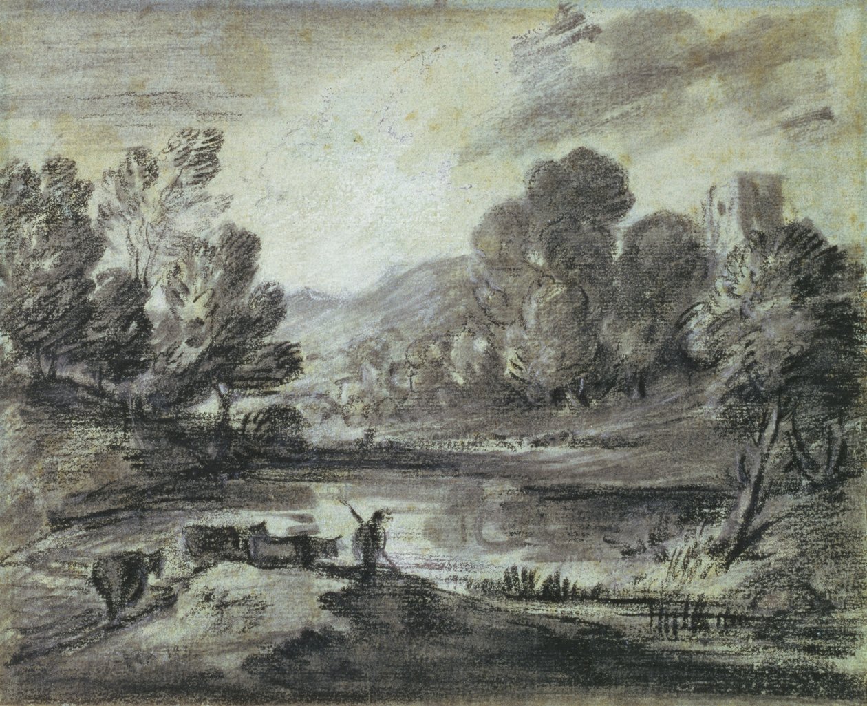 Paesaggio collinare, c.1775-80 da Thomas Gainsborough
