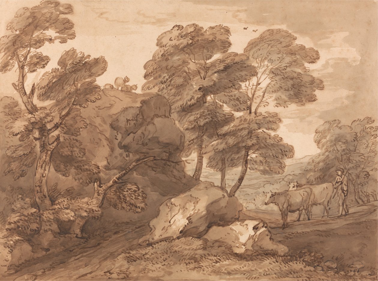 Paesaggio con mucche da Thomas Gainsborough