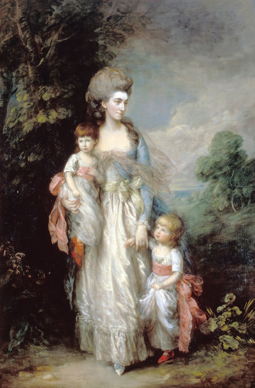Mrs Elizabeth Moody con i suoi figli Samuel e Thomas da Thomas Gainsborough