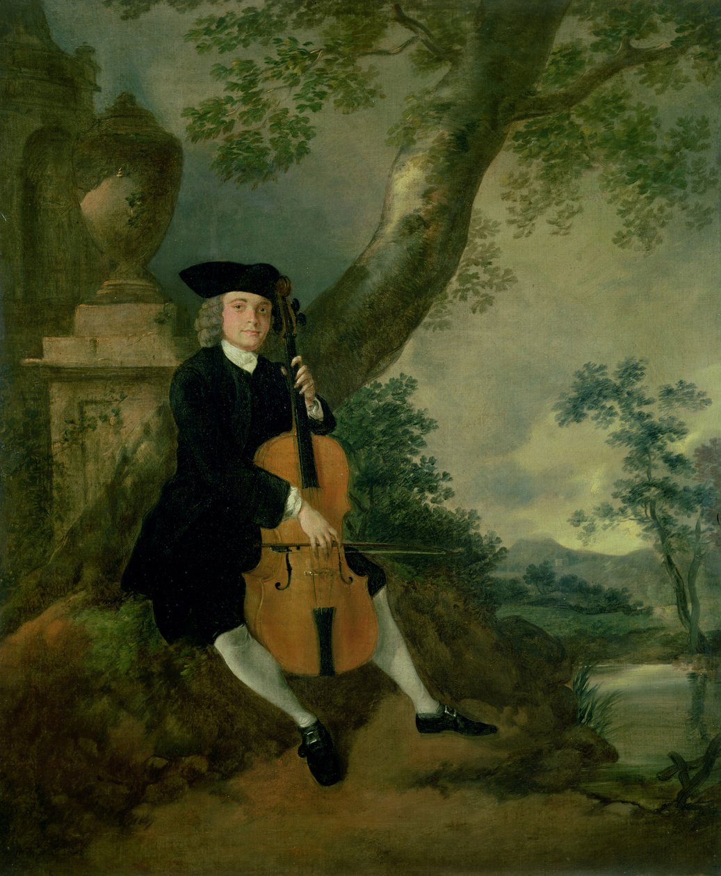 Il reverendo John Chafy suona un violoncello da Thomas Gainsborough