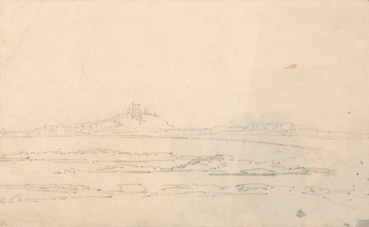 Castello di Dunstanburgh da lontano da Thomas Girtin