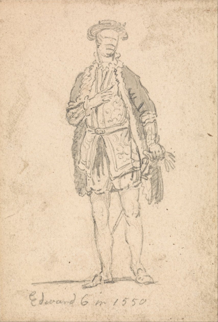 Studio di costume di Edoardo VI nel 1550 da Thomas Girtin