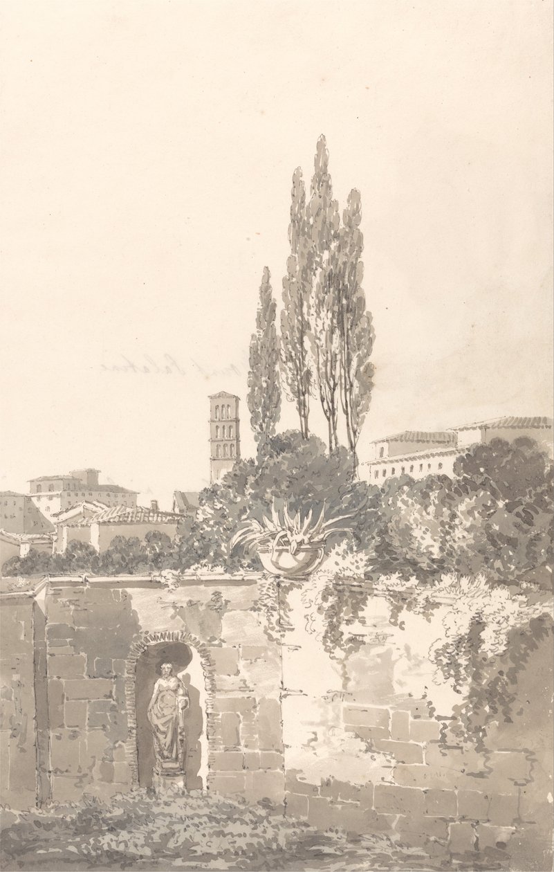 Nei giardini Farnese, Roma da Thomas Girtin