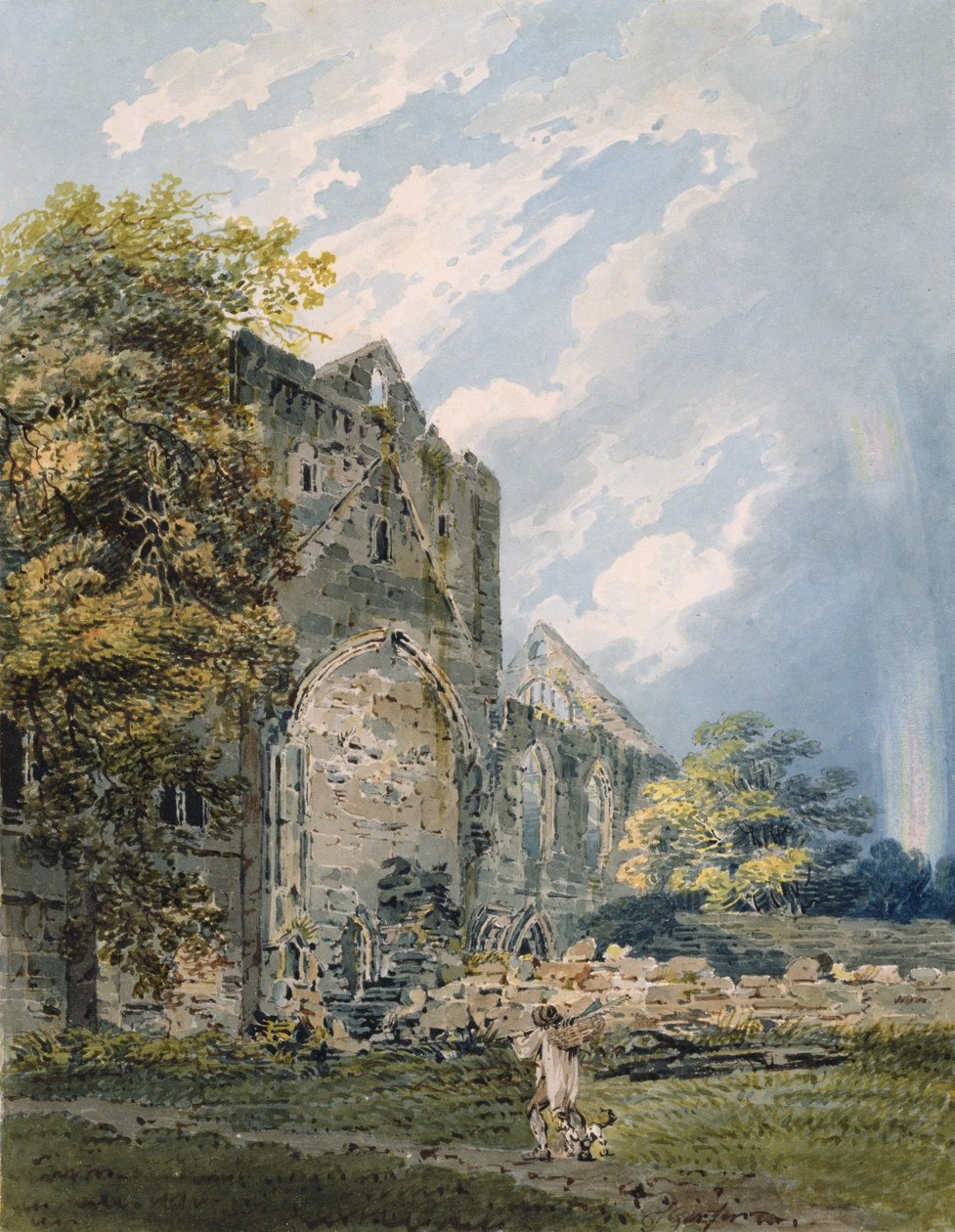 Abbazia di Pluscardine, Elgin, c.1793 da Thomas Girtin
