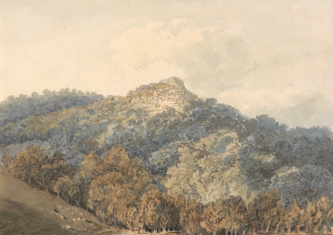 Rocca del Papa, con Monte Cavo da Thomas Girtin