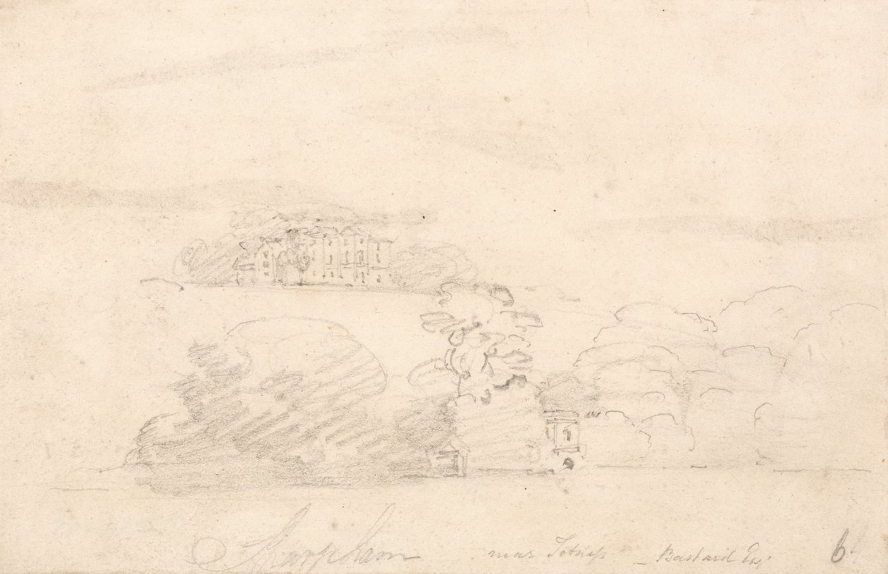 Sharpham, vicino a Totnes, Devon da Thomas Girtin