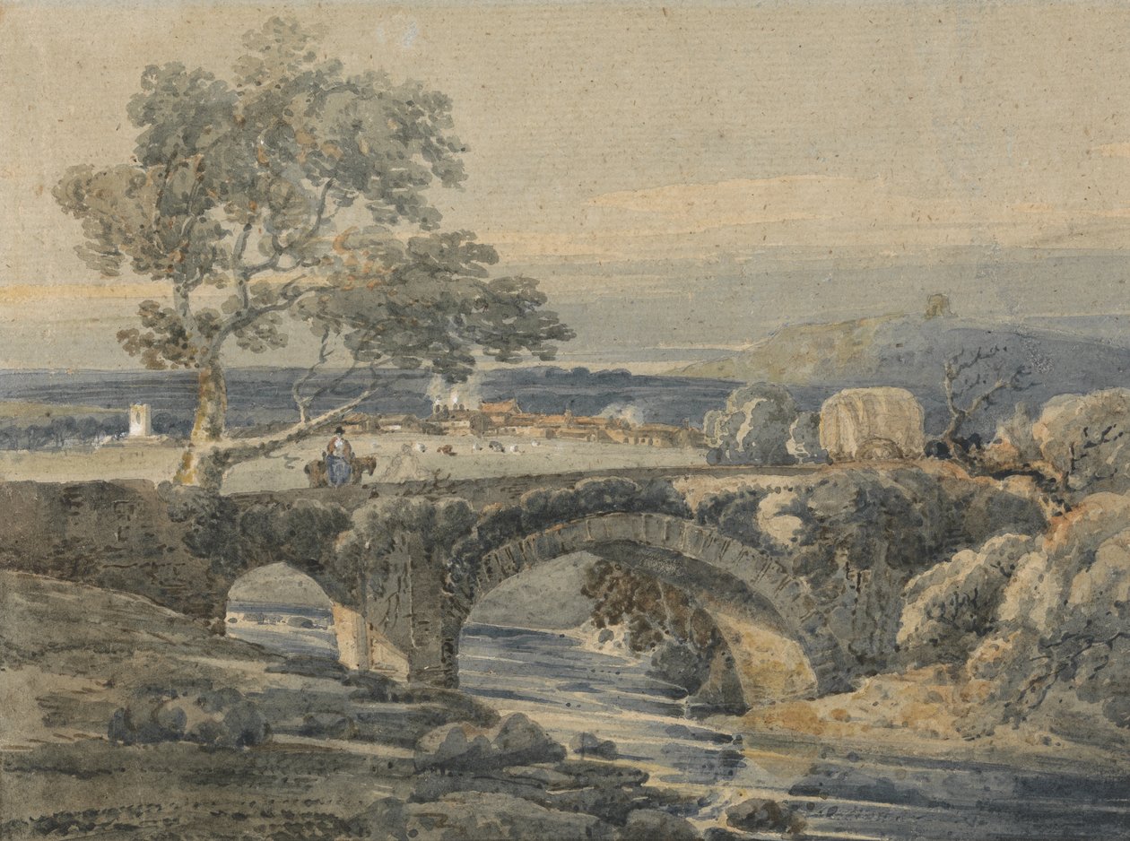 Il vecchio ponte nel Devon da Thomas Girtin