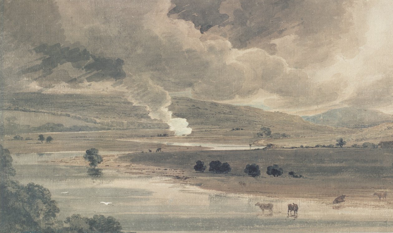 Il fiume Wharfe, 1801 da Thomas Girtin