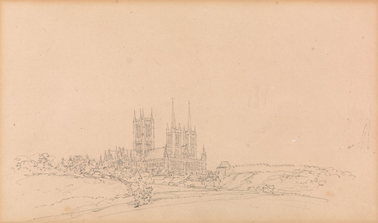Veduta della cattedrale di Lincoln da Thomas Girtin