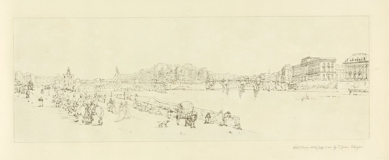 Vista del Pont Neuf, c.1802 da Thomas Girtin