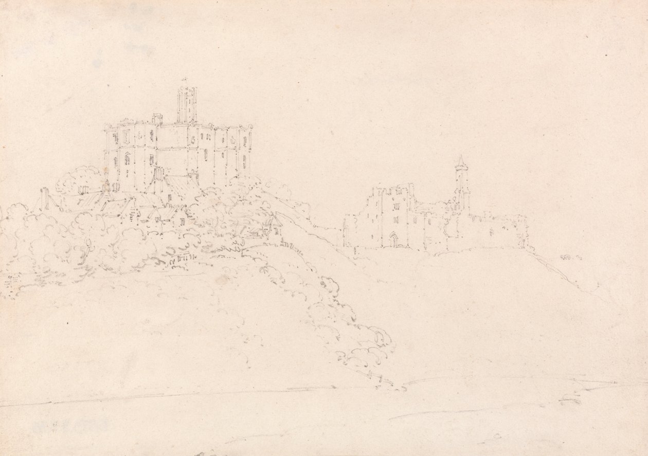 Castello di Warkworth, Northumberland da Thomas Girtin