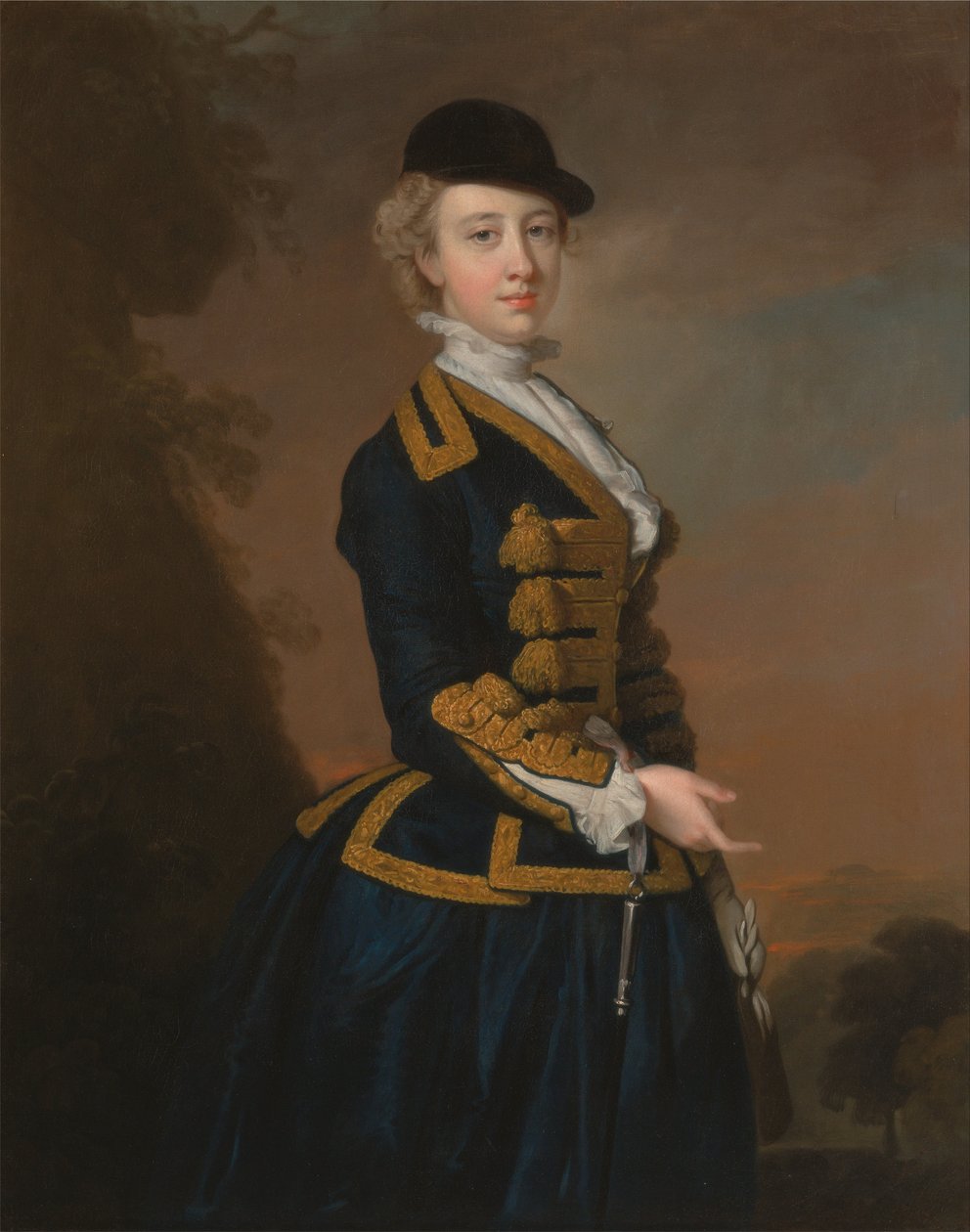 Ritratto di una giovane donna della famiglia Fortesque del Devon da Thomas Hudson