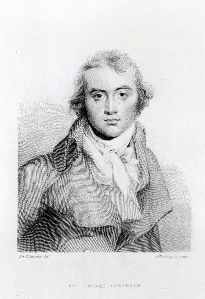 Autoritratto, inciso da J. Worthington da Thomas Lawrence