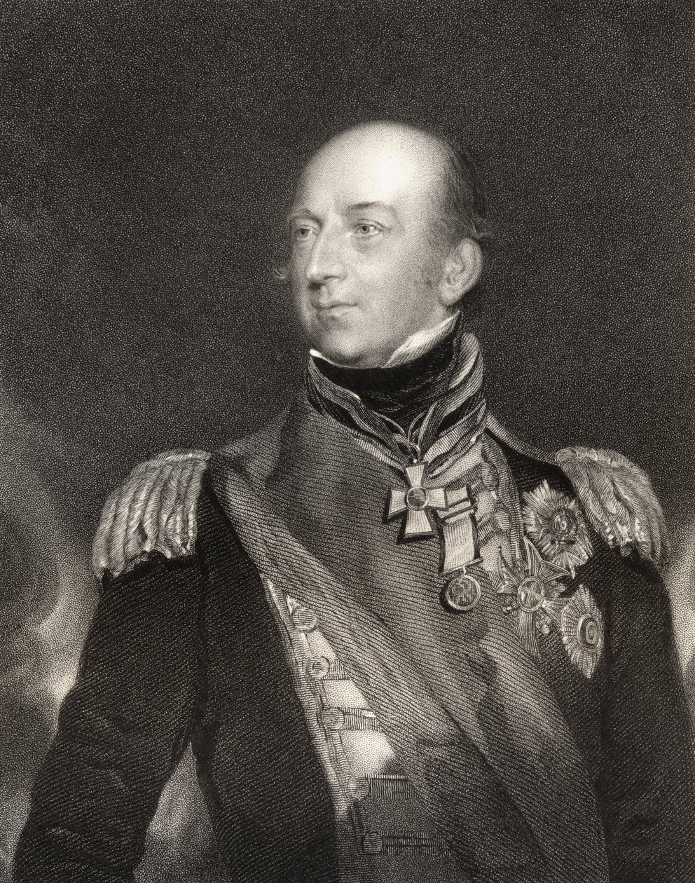 Sir Edward Codrington, Ammiraglio britannico, inciso da J. Cochran (fl.1821-65), da 