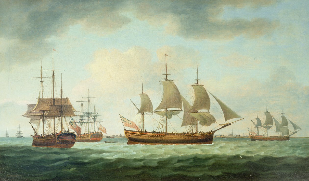 Navi Mercantili al Largo della Costa, 1783 da Thomas Luny