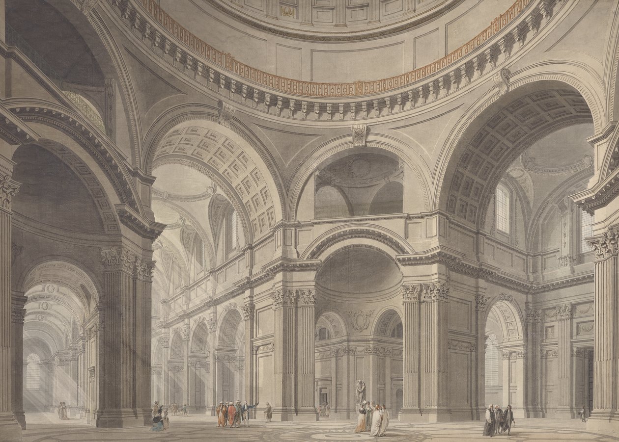 Interno della Cattedrale di San Paolo, c.1792 da Thomas Malton Jnr.