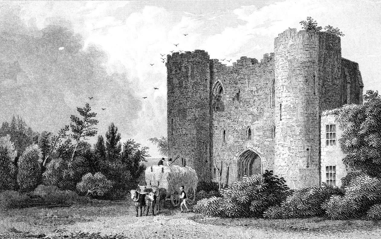 Castello di Tunbridge, Kent, inciso da S. Lacey, 1831 da Thomas Mann Baynes