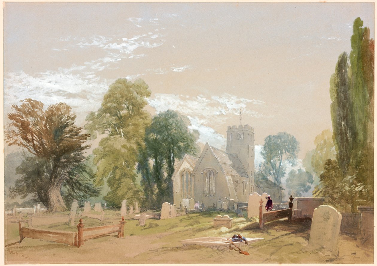 La chiesa e il cimitero, Chesters da Thomas Miles II Richardson