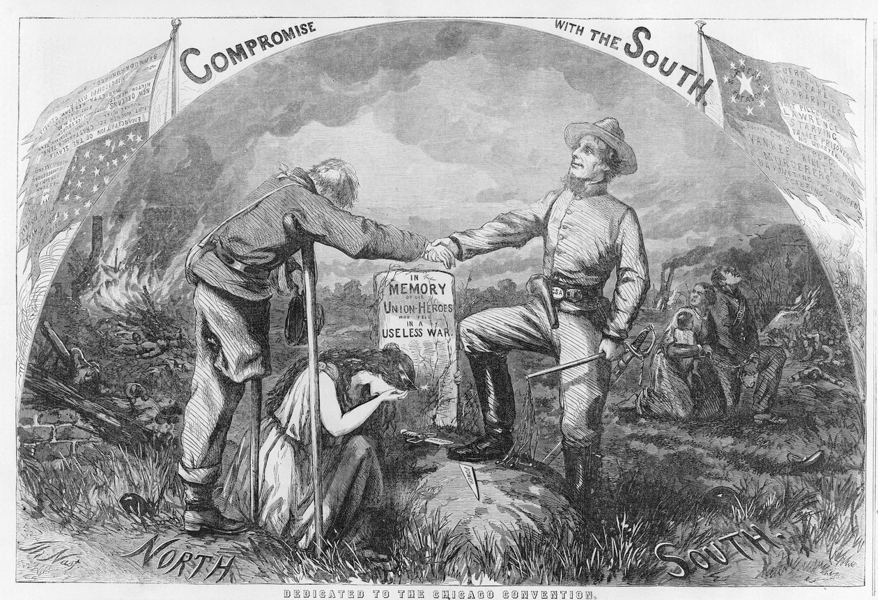 Compromesso con il Sud - Dedicato alla Convenzione di Chicago, 1864 da Thomas Nast