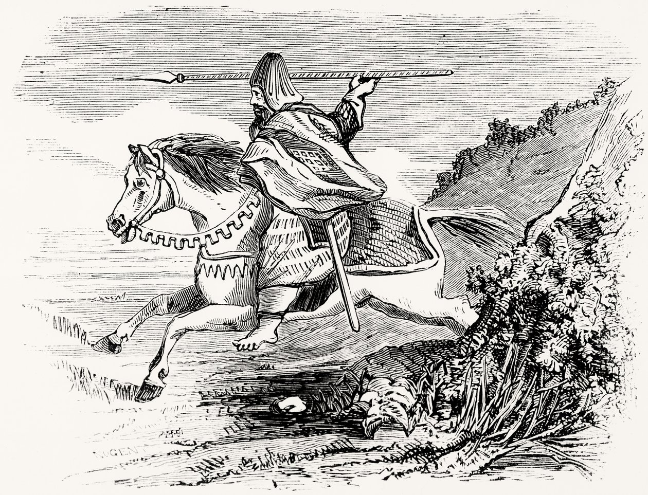 Un Cavaliere Irlandese, da un vecchio manoscritto da Thomas Nugent