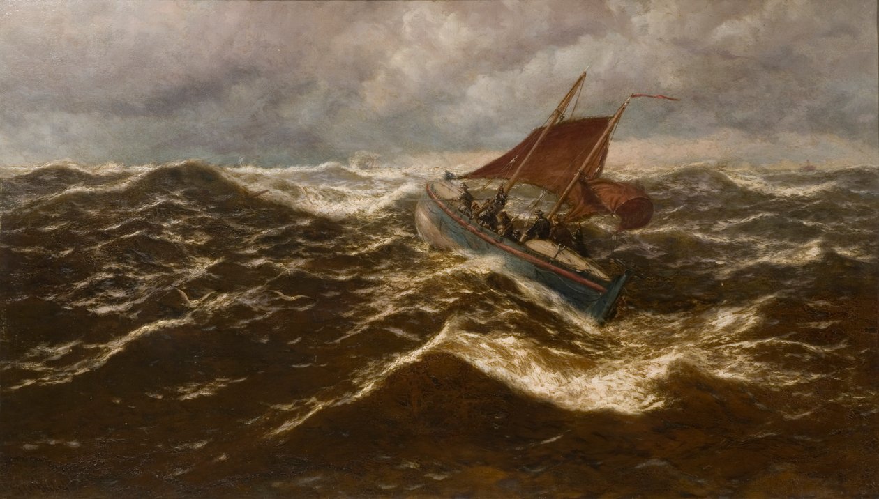 Verso le Goodwin Sands (barca di salvataggio di Dover) da Thomas Rose Miles