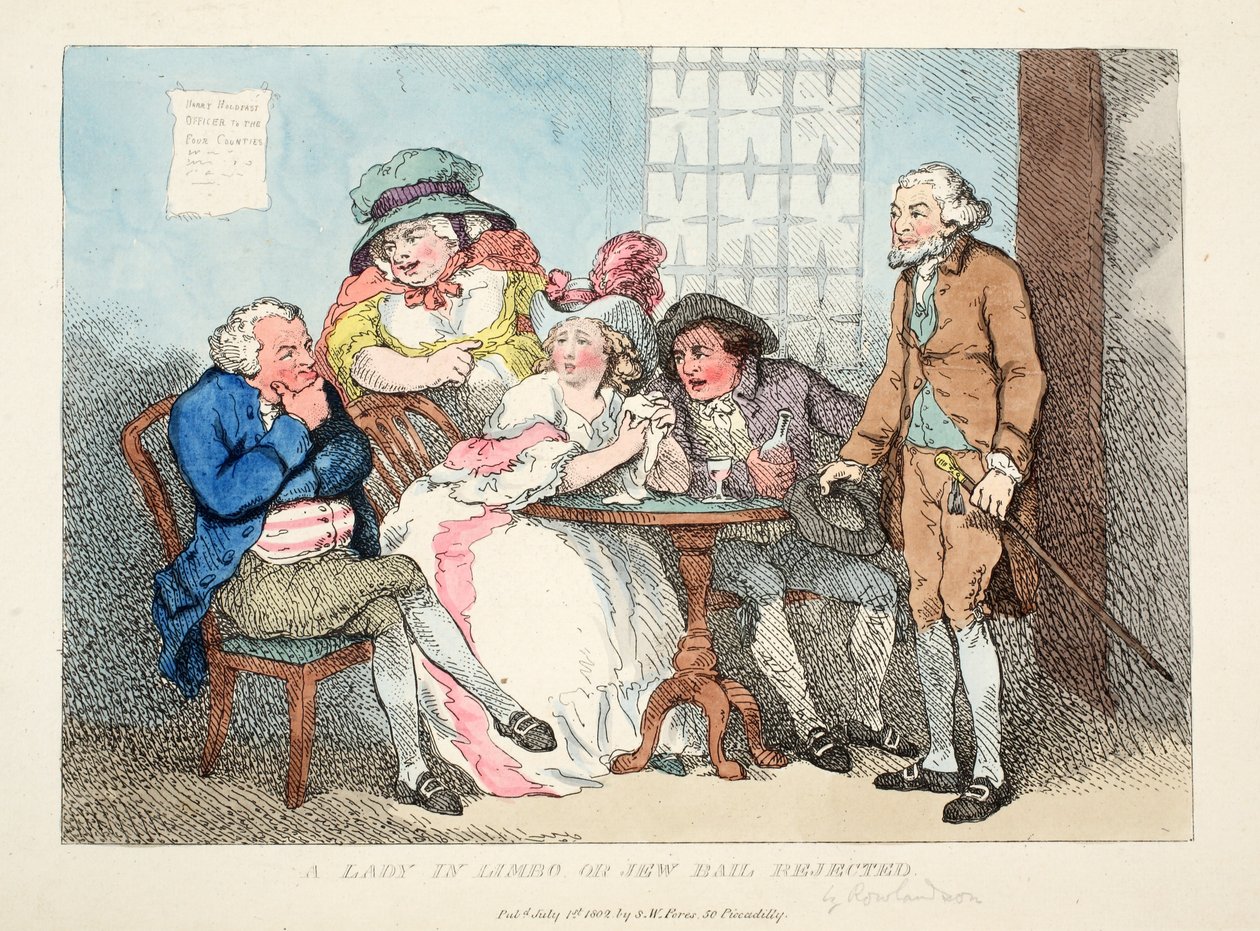 Una Signora in Limbo o Ebreo Cauzione Rifiutata, 1802 da Thomas Rowlandson
