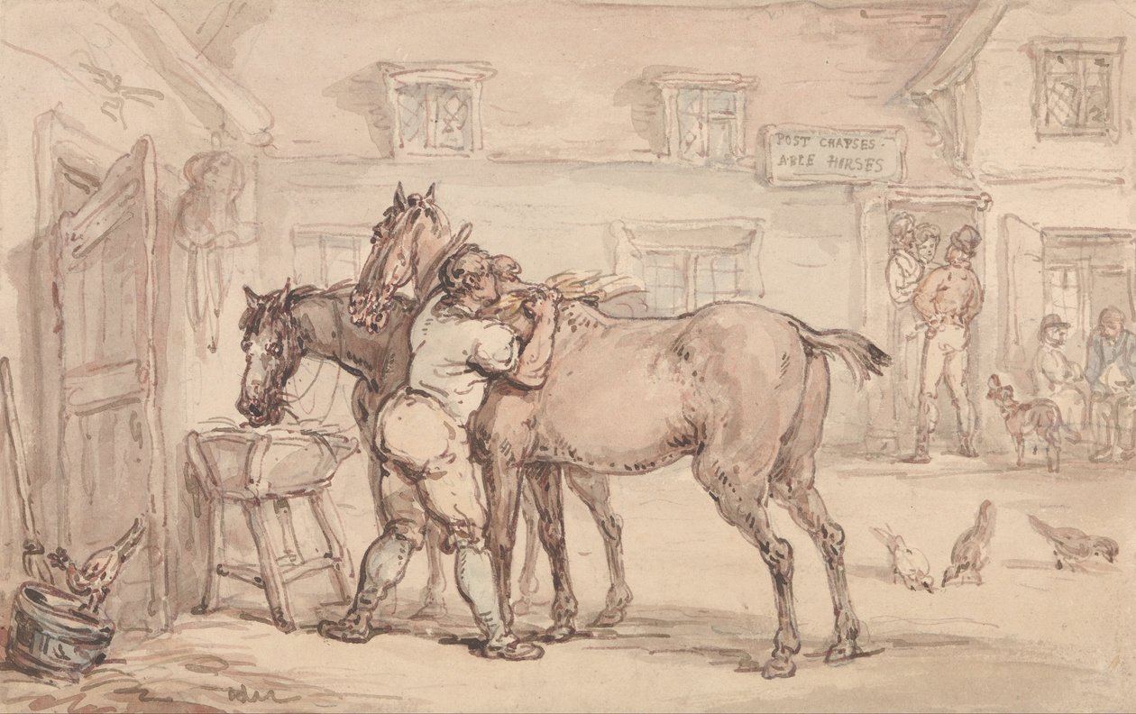Una scuderia da Thomas Rowlandson
