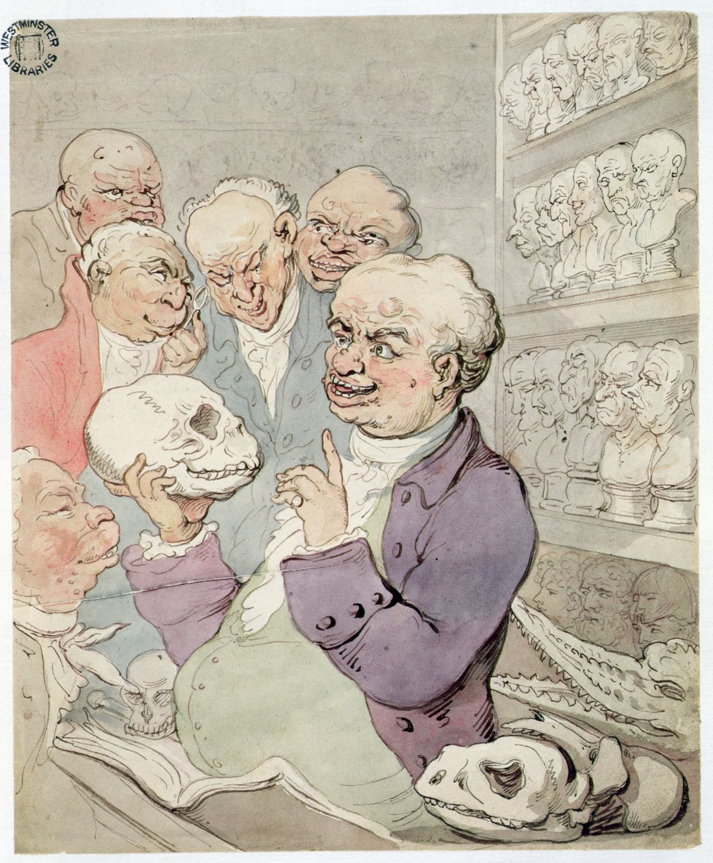 Una lezione a Piccadilly nel 1803 da Thomas Rowlandson