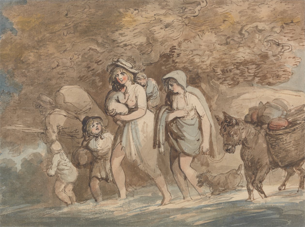 Un vasaio che torna dal mercato da Thomas Rowlandson