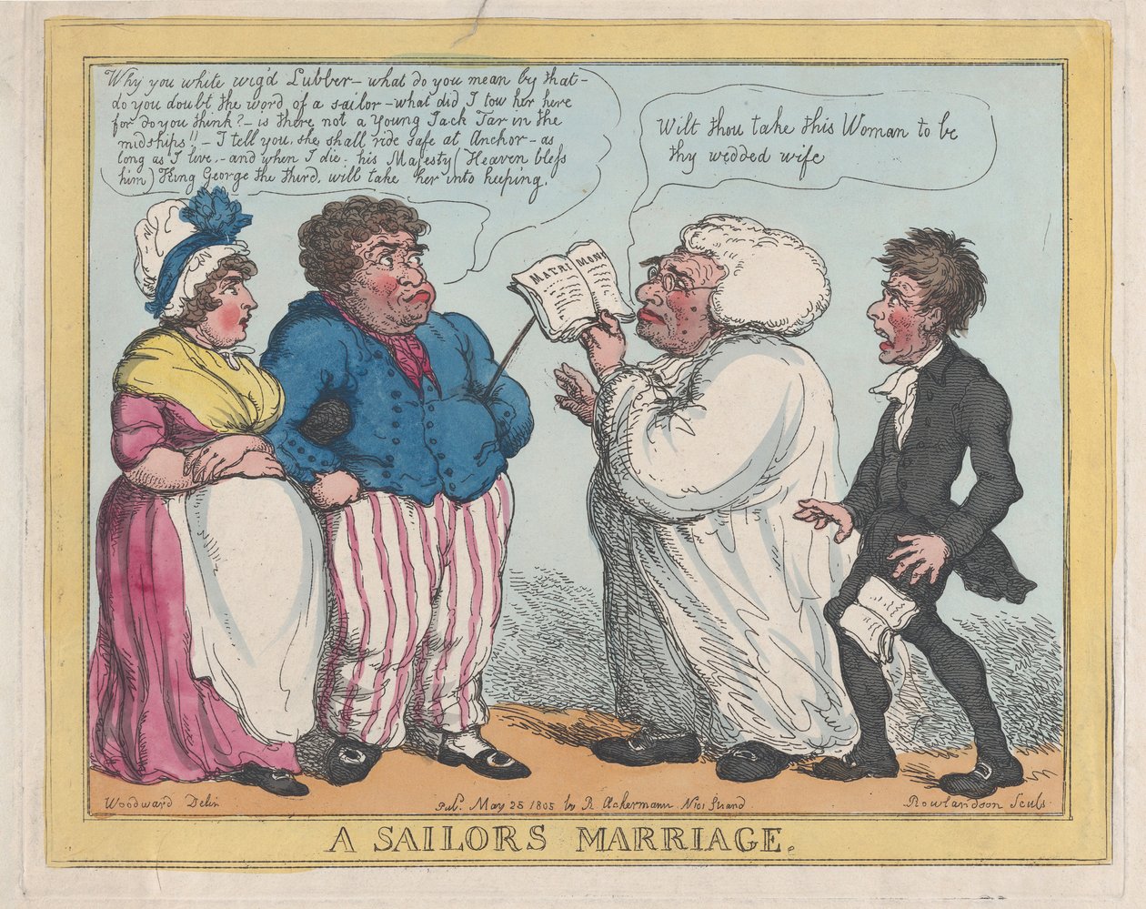 Il Matrimonio di un Marinaio, 1805 da Thomas Rowlandson
