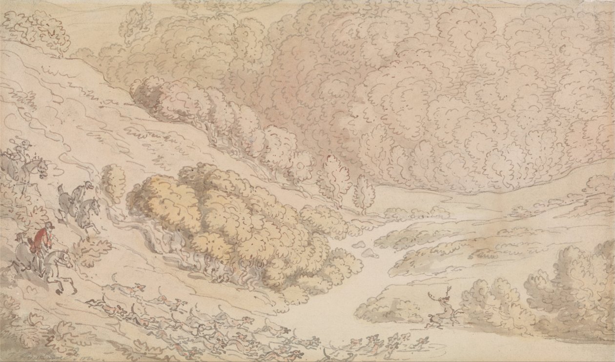 Caccia al Cervo nel West Country da Thomas Rowlandson