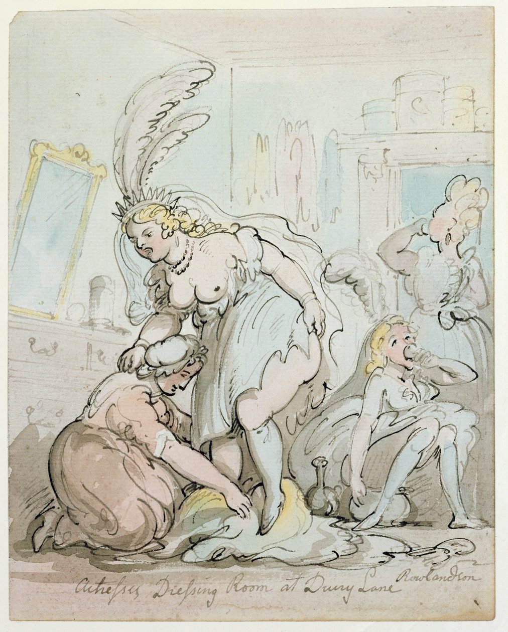 Camerino delle attrici al Drury Lane da Thomas Rowlandson