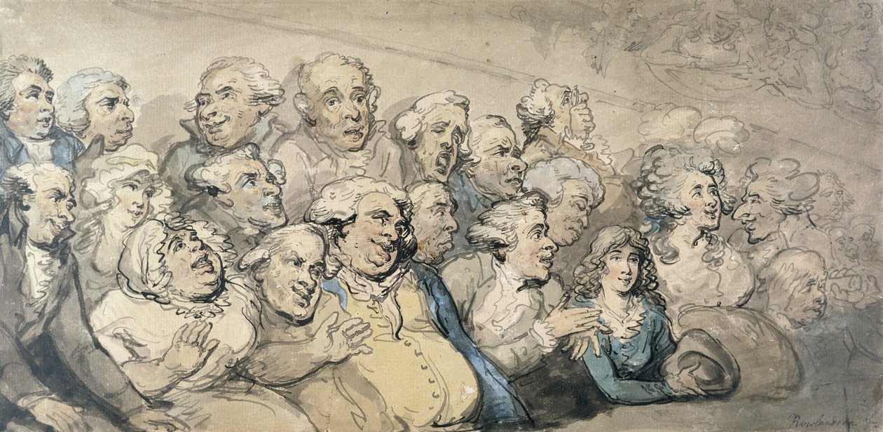 Un pubblico al Drury Lane Theatre da Thomas Rowlandson