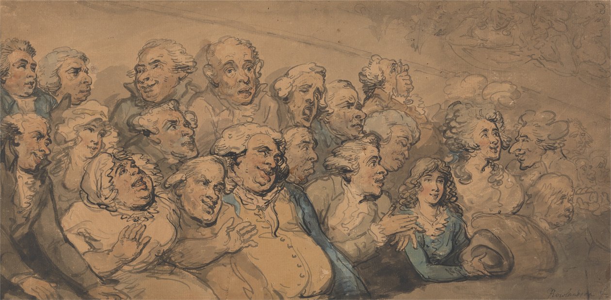 Un pubblico al Drury Lane Theatre da Thomas Rowlandson