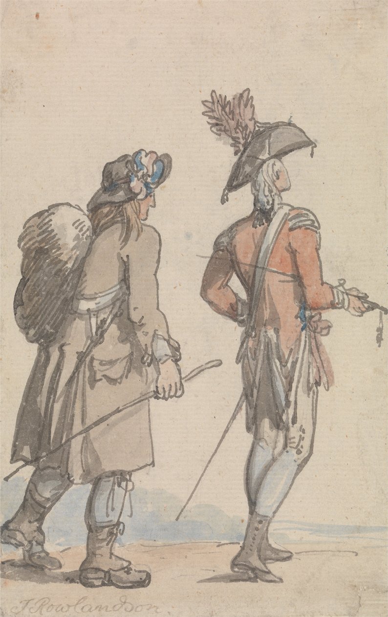 Un ufficiale e il suo servitore da Thomas Rowlandson