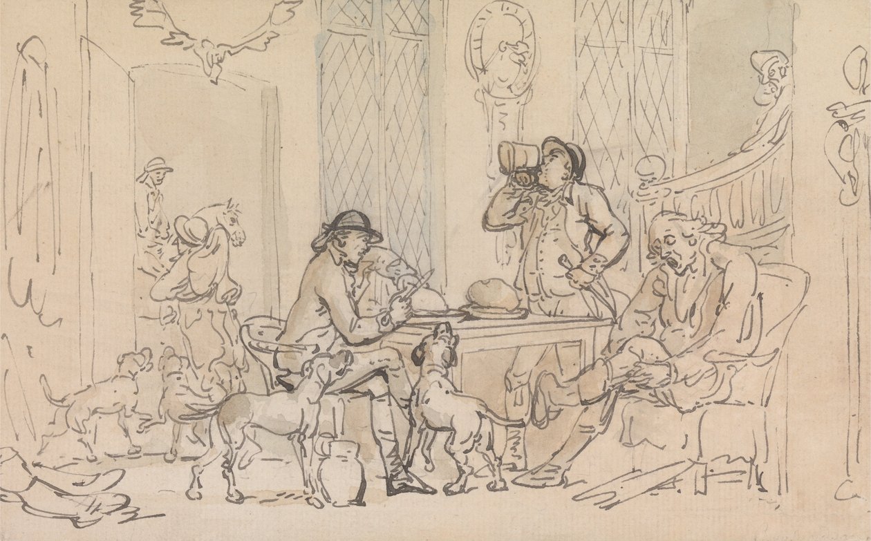 Colazione prima della caccia da Thomas Rowlandson