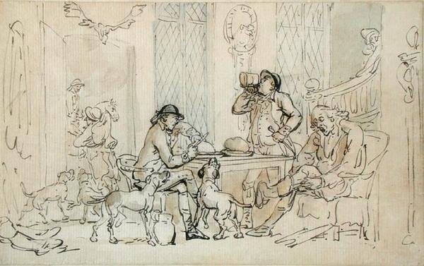 Colazione prima della caccia, c.1785-90 da Thomas Rowlandson