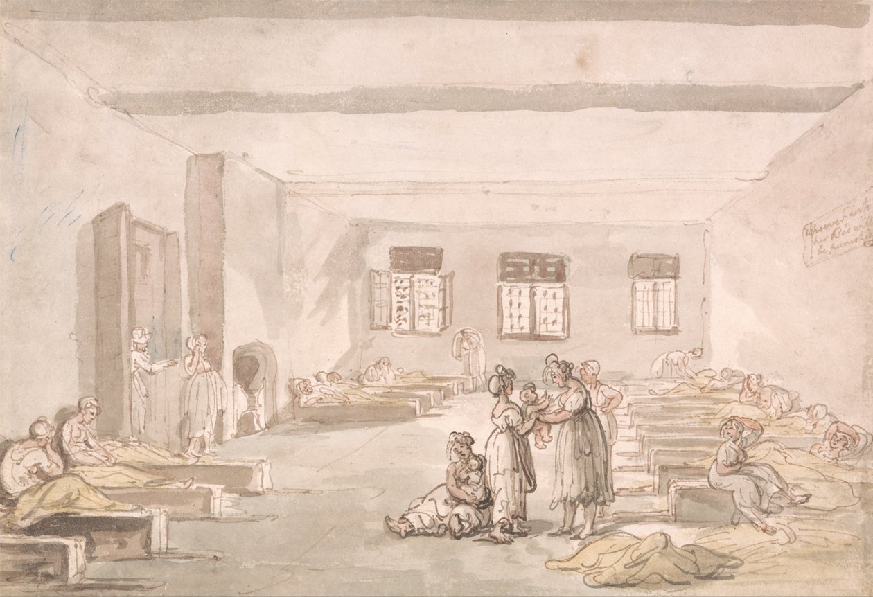 Bridewell, La stanza del passaggio, Casa di correzione da Thomas Rowlandson