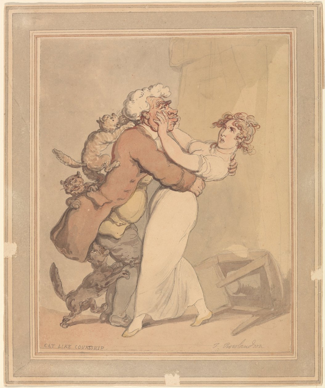 Corteggiamento felino da Thomas Rowlandson