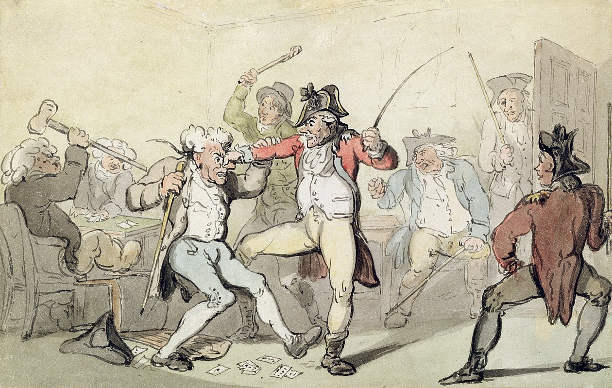 Barare a carte da Thomas Rowlandson