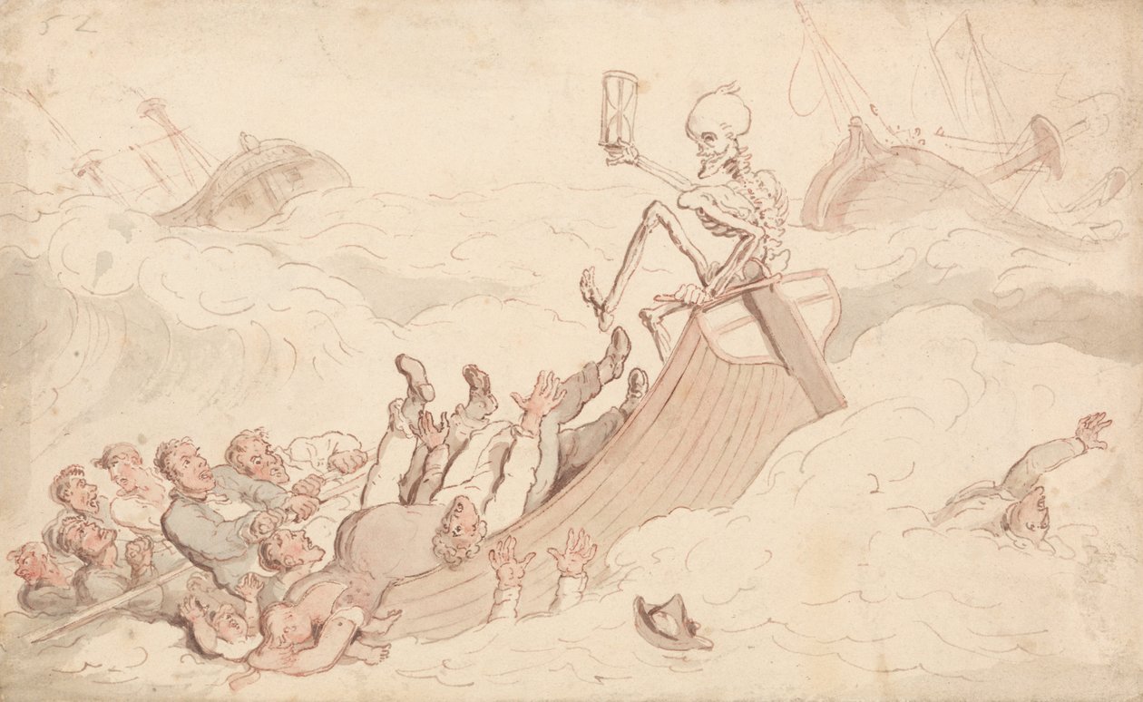 La morte diventata pilota da Thomas Rowlandson