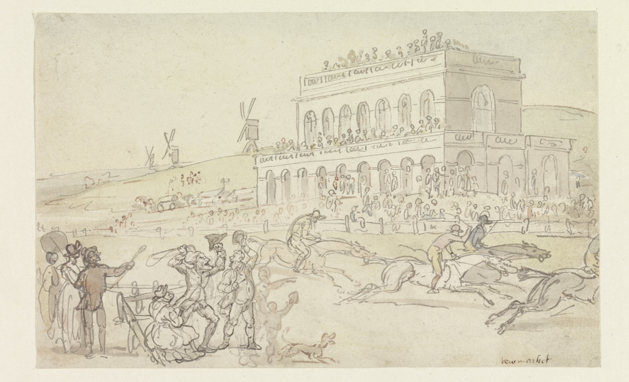 Il Dottor Syntax perde i suoi soldi al campo di corsa di York da Thomas Rowlandson