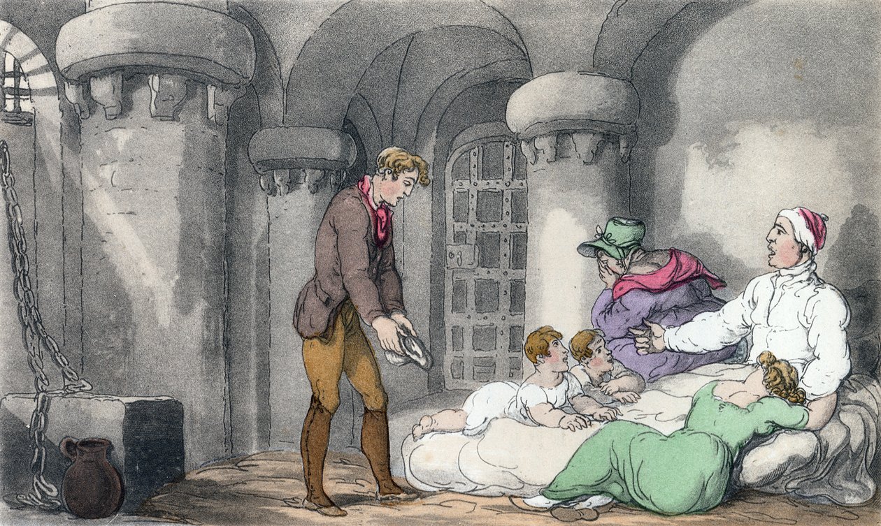 Disposizione domestica in prigione, illustrazione da 