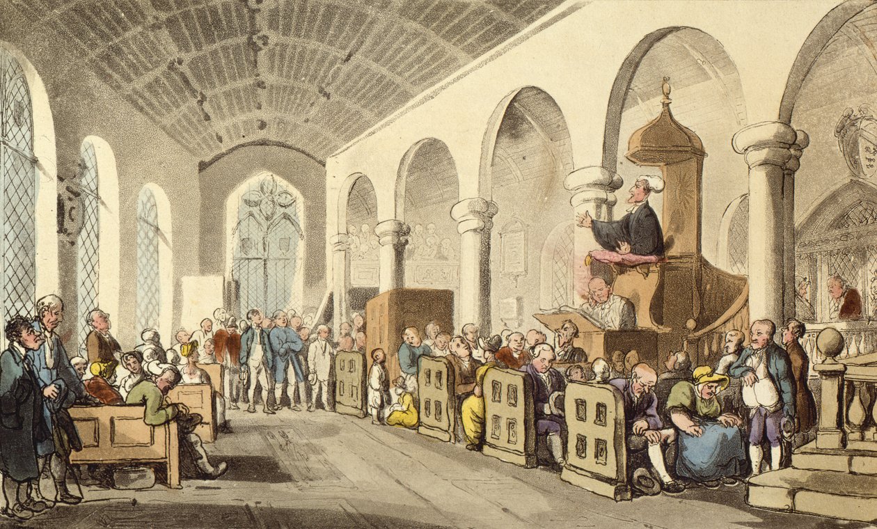 Il dottor Syntax predica da Thomas Rowlandson